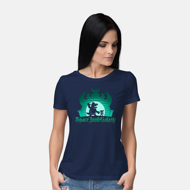 Space Junk Galaxy-Womens-Basic-Tee-DrawnByBryan