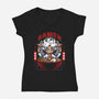 The Awakening Of Sun God Ramen-Womens-V-Neck-Tee-Alundrart