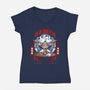The Awakening Of Sun God Ramen-Womens-V-Neck-Tee-Alundrart