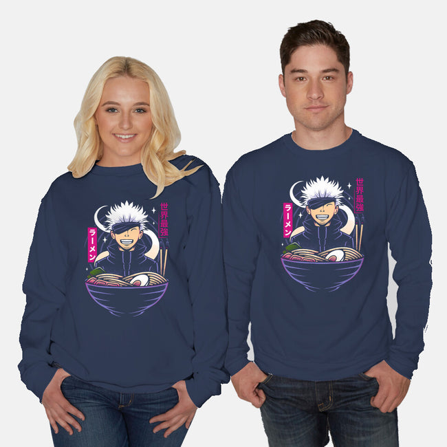 The Strongest Sorcerer Ramen-Unisex-Crew Neck-Sweatshirt-Alundrart