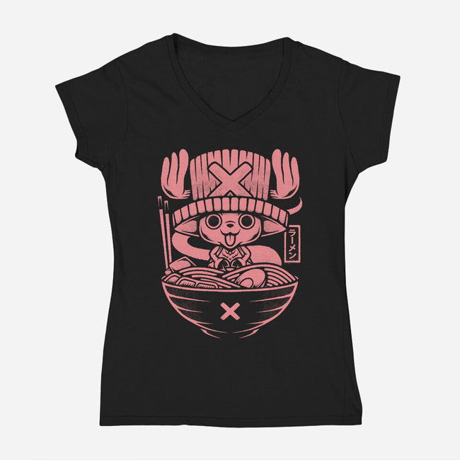 Cotton Candy Flavor Ramen-Womens-V-Neck-Tee-Alundrart