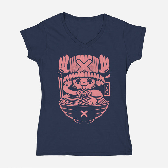 Cotton Candy Flavor Ramen-Womens-V-Neck-Tee-Alundrart