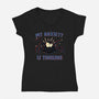 Tingling Anxiety-Womens-V-Neck-Tee-rmatix