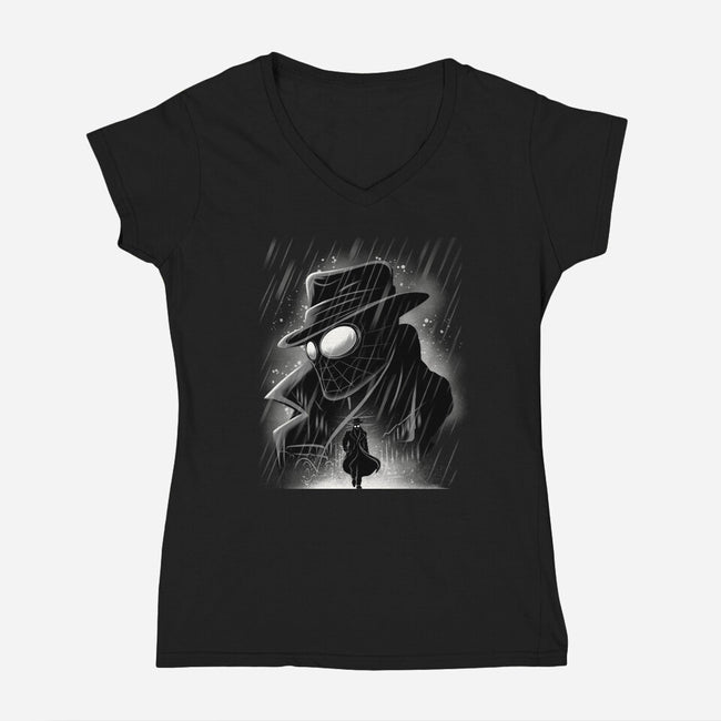 Noir Private Investigator-Womens-V-Neck-Tee-rmatix
