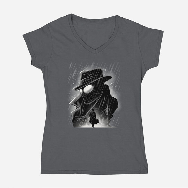 Noir Private Investigator-Womens-V-Neck-Tee-rmatix