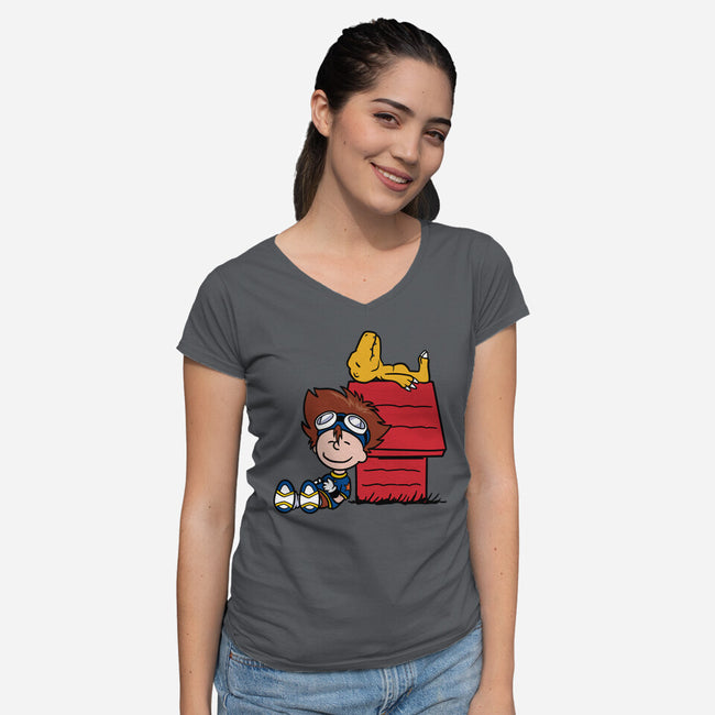 Diginuts-Womens-V-Neck-Tee-jasesa