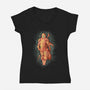 Mando Silhouette-Womens-V-Neck-Tee-nickzzarto