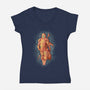 Mando Silhouette-Womens-V-Neck-Tee-nickzzarto