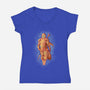 Mando Silhouette-Womens-V-Neck-Tee-nickzzarto