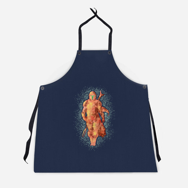 Mando Silhouette-Unisex-Kitchen-Apron-nickzzarto