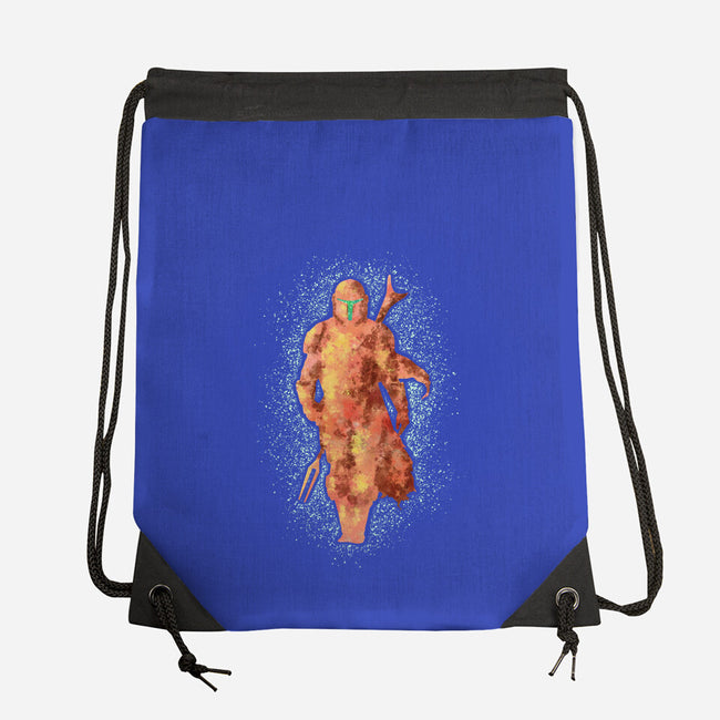 Mando Silhouette-None-Drawstring-Bag-nickzzarto