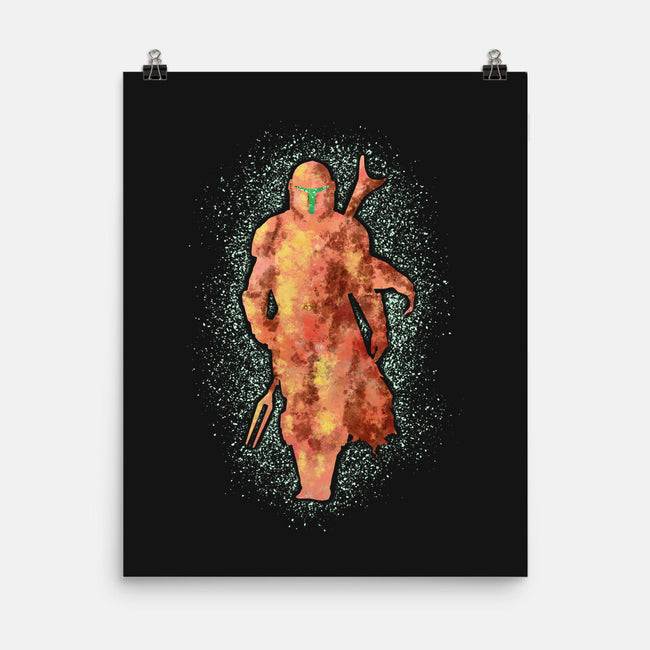 Mando Silhouette-None-Matte-Poster-nickzzarto