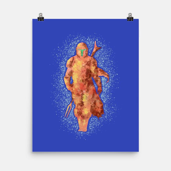 Mando Silhouette-None-Matte-Poster-nickzzarto