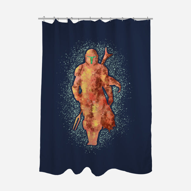 Mando Silhouette-None-Polyester-Shower Curtain-nickzzarto