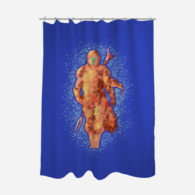 Mando Silhouette-None-Polyester-Shower Curtain-nickzzarto