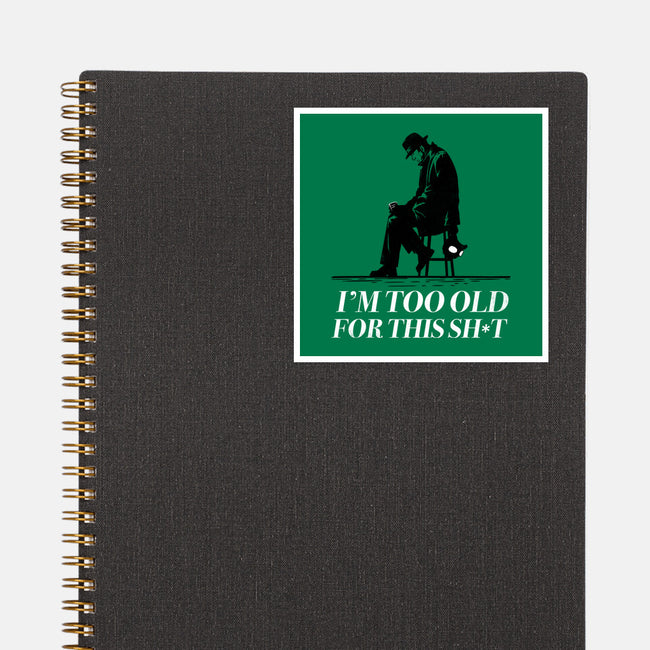 Too Old For This Noir-None-Glossy-Sticker-rocketman_art