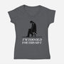 Too Old For This Noir-Womens-V-Neck-Tee-rocketman_art