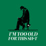 Too Old For This Noir-None-Glossy-Sticker-rocketman_art