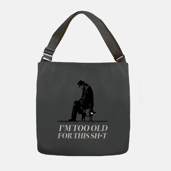 Too Old For This Noir-None-Adjustable Tote-Bag-rocketman_art