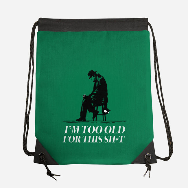 Too Old For This Noir-None-Drawstring-Bag-rocketman_art