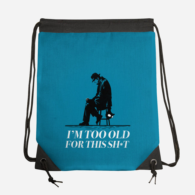 Too Old For This Noir-None-Drawstring-Bag-rocketman_art