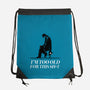 Too Old For This Noir-None-Drawstring-Bag-rocketman_art