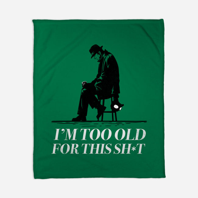 Too Old For This Noir-None-Fleece-Blanket-rocketman_art