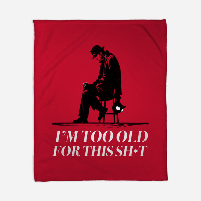 Too Old For This Noir-None-Fleece-Blanket-rocketman_art