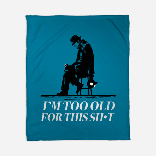 Too Old For This Noir-None-Fleece-Blanket-rocketman_art