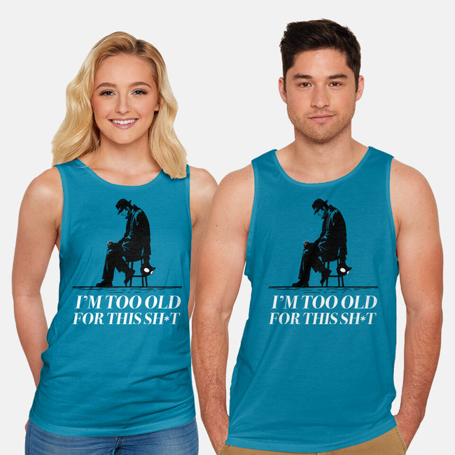 Too Old For This Noir-Unisex-Basic-Tank-rocketman_art