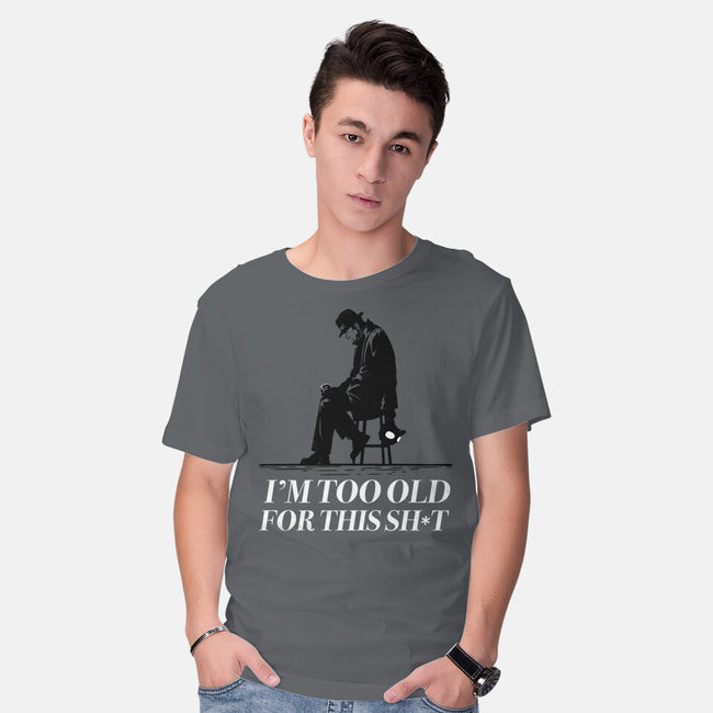 Too Old For This Noir-Mens-Basic-Tee-rocketman_art