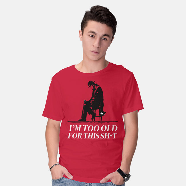 Too Old For This Noir-Mens-Basic-Tee-rocketman_art