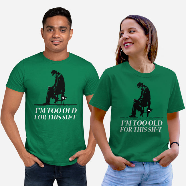 Too Old For This Noir-Unisex-Basic-Tee-rocketman_art