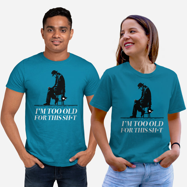 Too Old For This Noir-Unisex-Basic-Tee-rocketman_art
