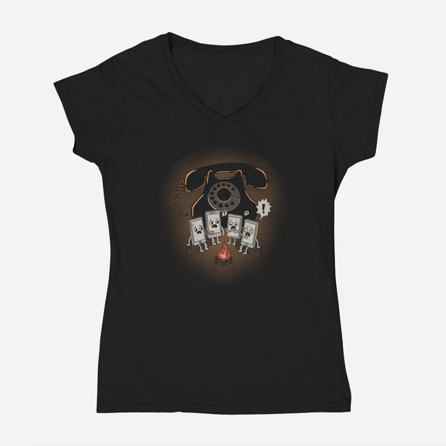 The Forgotten Call-Womens-V-Neck-Tee-Loobs