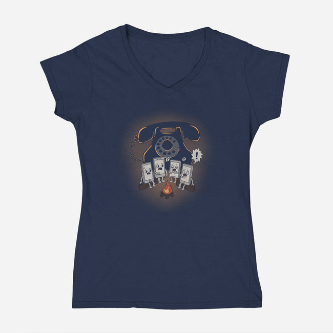 The Forgotten Call-Womens-V-Neck-Tee-Loobs