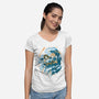 Between The Waves-Womens-V-Neck-Tee-Estudio Horta