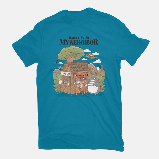 Ramen With My Neighbor-Womens-Basic-Tee-GODZILLARGE