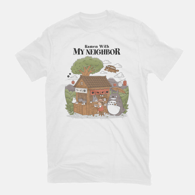Ramen With My Neighbor-Unisex-Basic-Tee-GODZILLARGE