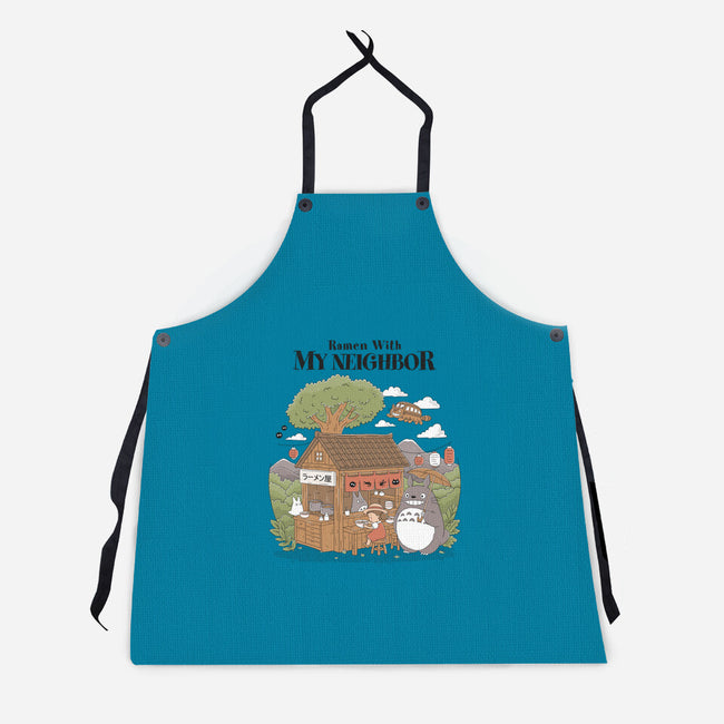 Ramen With My Neighbor-Unisex-Kitchen-Apron-GODZILLARGE