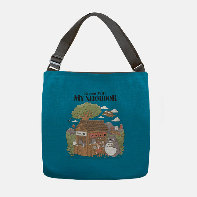 Ramen With My Neighbor-None-Adjustable Tote-Bag-GODZILLARGE