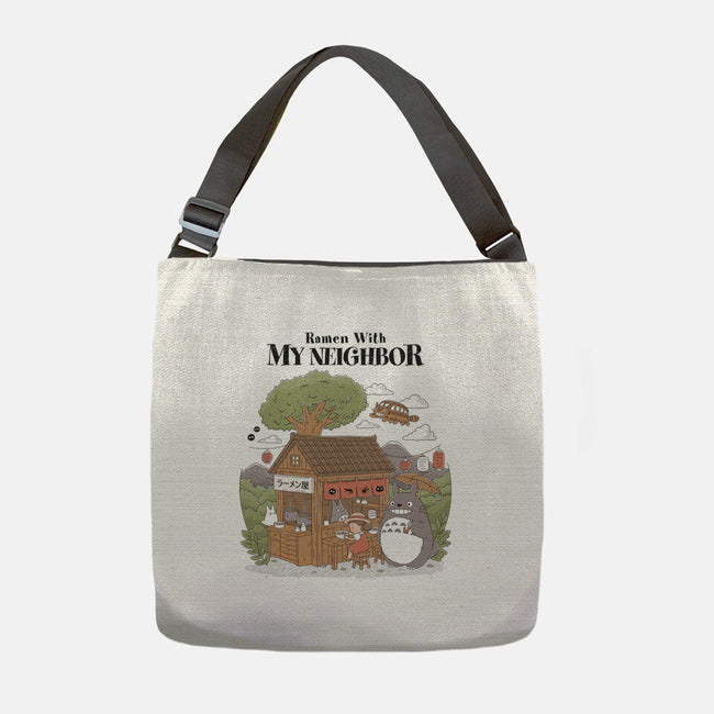 Ramen With My Neighbor-None-Adjustable Tote-Bag-GODZILLARGE