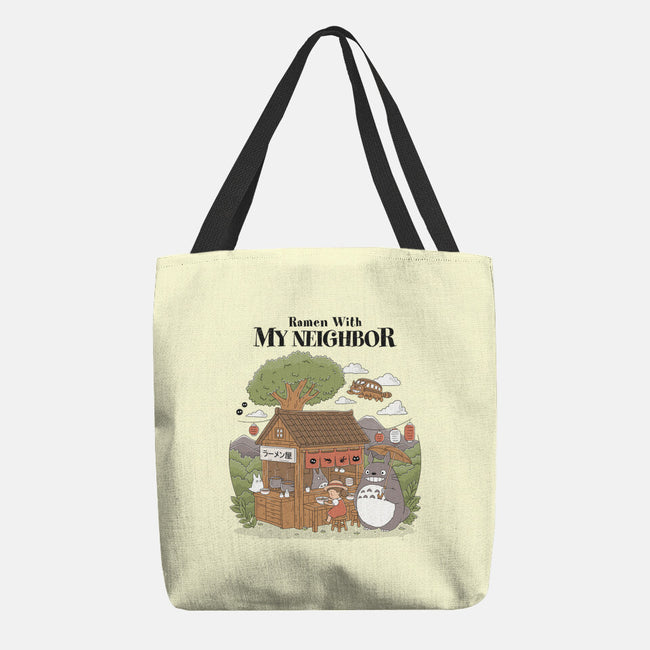 Ramen With My Neighbor-None-Basic Tote-Bag-GODZILLARGE