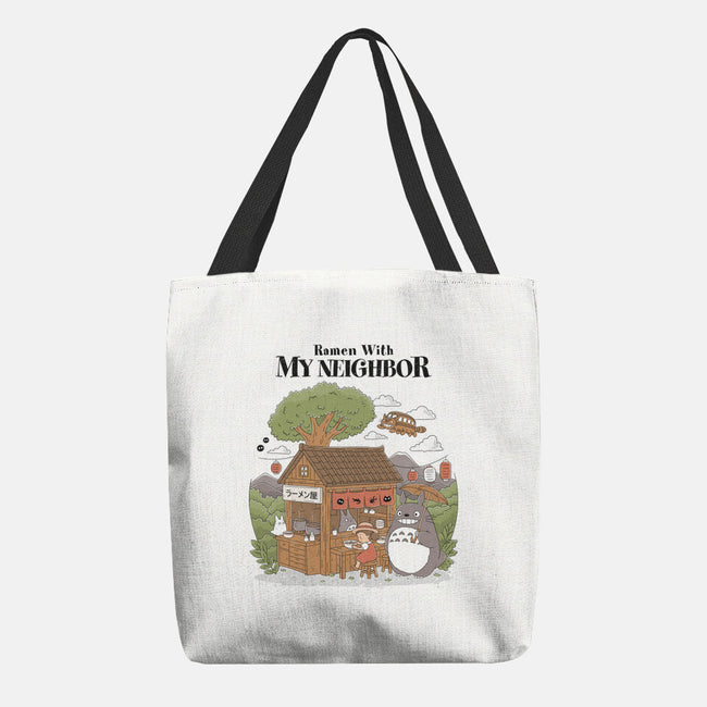 Ramen With My Neighbor-None-Basic Tote-Bag-GODZILLARGE