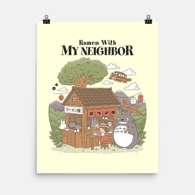 Ramen With My Neighbor-None-Matte-Poster-GODZILLARGE