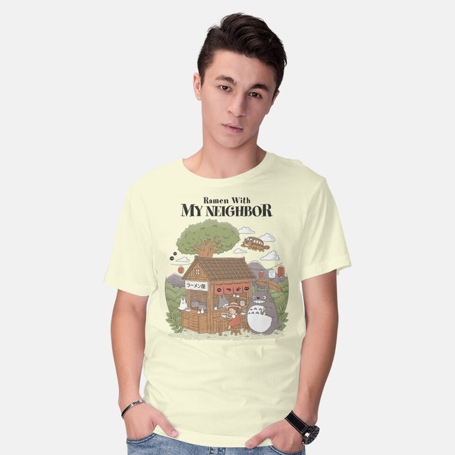 Ramen With My Neighbor-Mens-Basic-Tee-GODZILLARGE