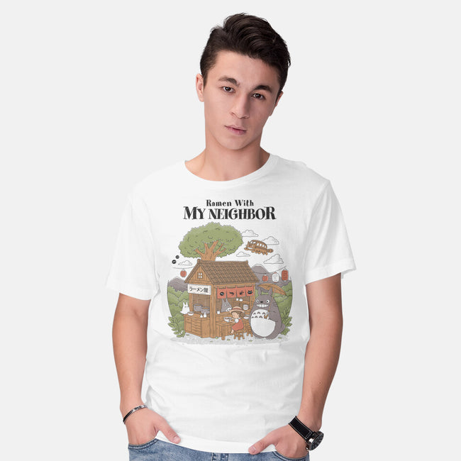 Ramen With My Neighbor-Mens-Basic-Tee-GODZILLARGE