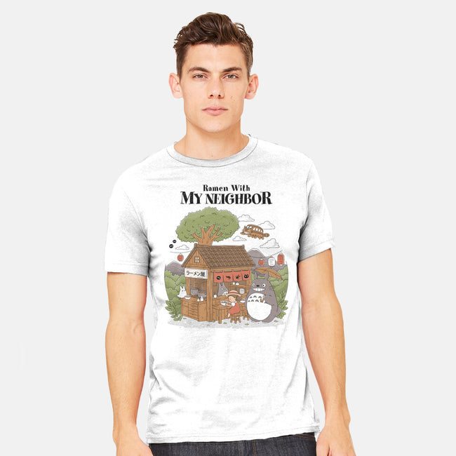 Ramen With My Neighbor-Mens-Heavyweight-Tee-GODZILLARGE