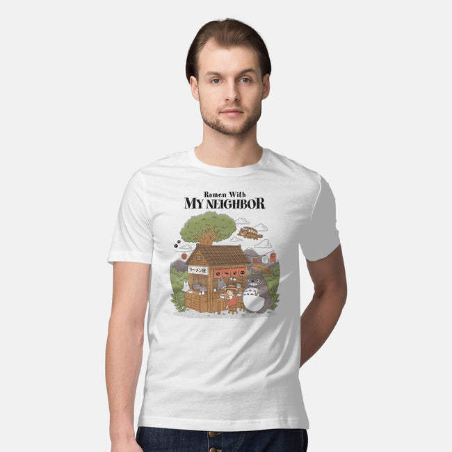 Ramen With My Neighbor-Mens-Premium-Tee-GODZILLARGE