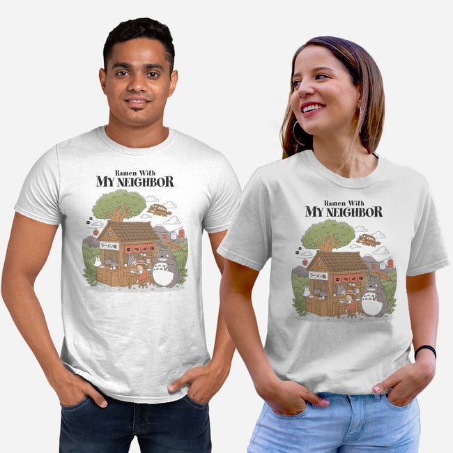 Ramen With My Neighbor-Unisex-Basic-Tee-GODZILLARGE